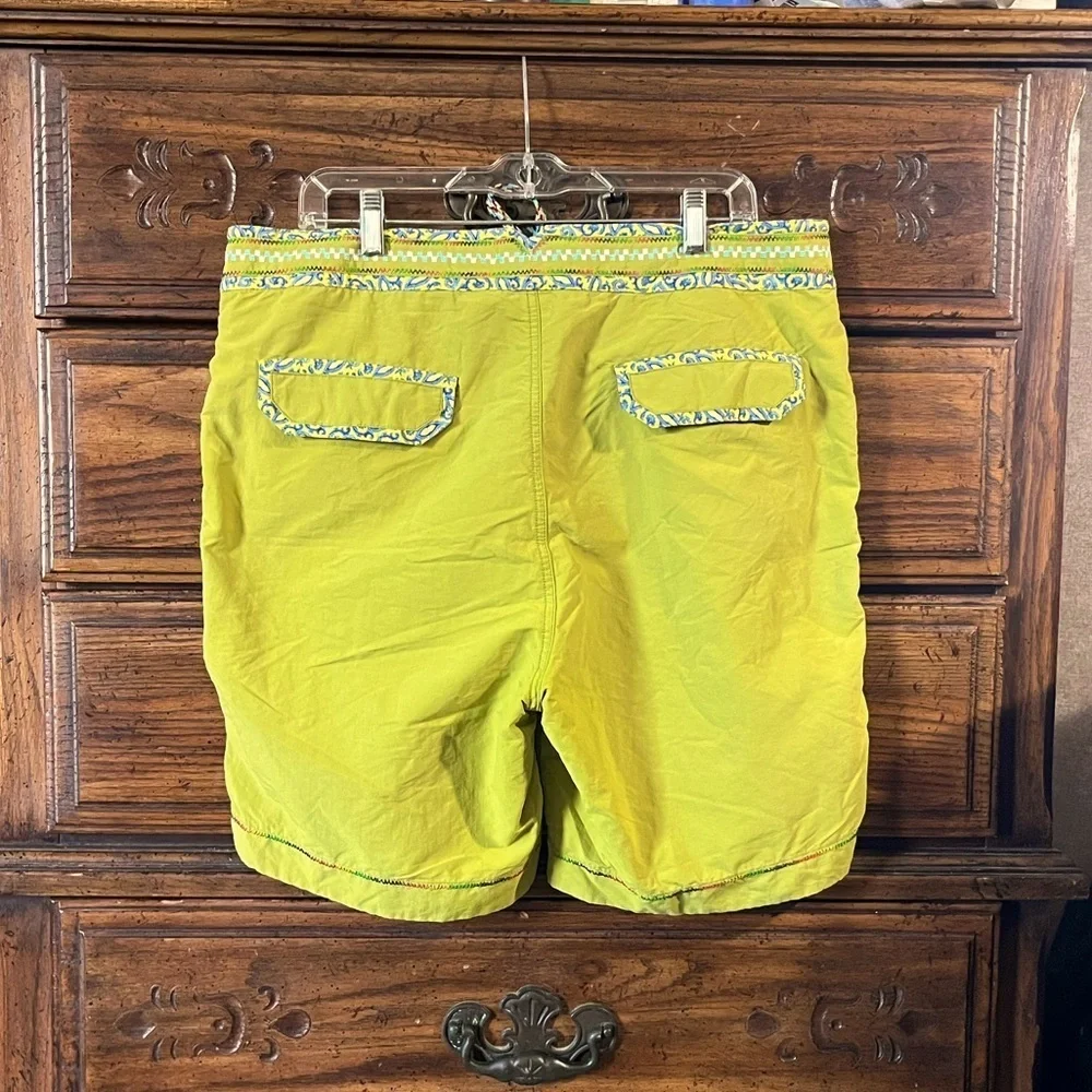 Robert Graham Green Swim Board Shorts